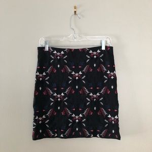 Free People style Black Embroidered mini skirt